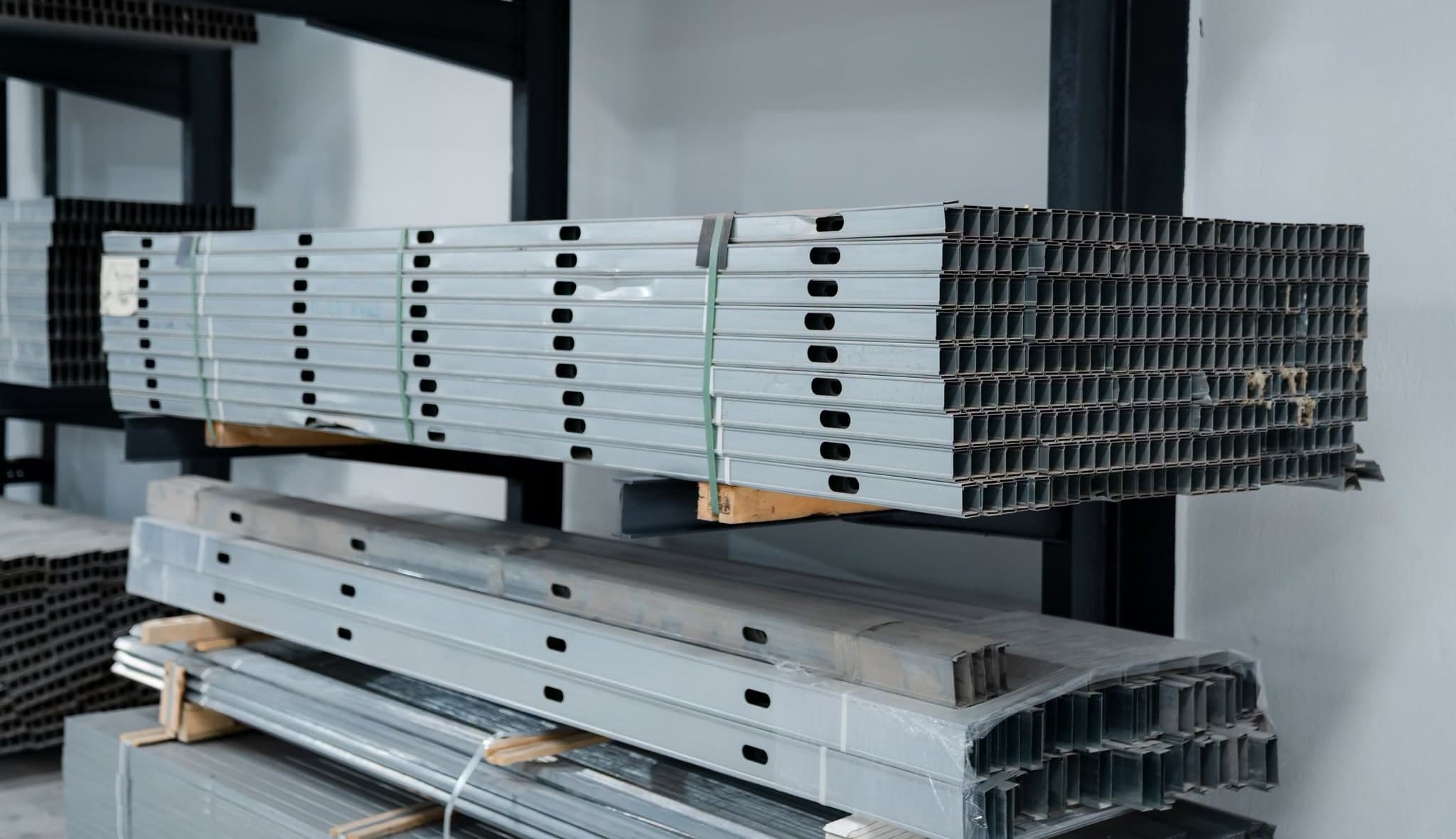 Rails et montants métalliques pour plaques de plâtre en rack chez CSCD